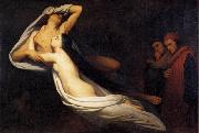 Ary Scheffer Shades of Francesca de Rimini and Paolo in the Underworld painting